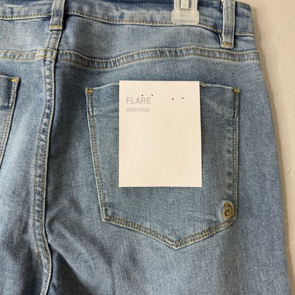 Forever 21 Indigo Rein High Rise Denim Bootcut Flare Pants, 30x32 1/ - Picture 5 of 8